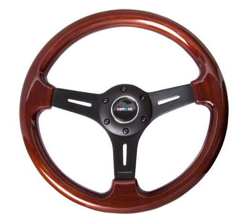 NRG Classic Wood Grain Steering Wheel (330mm) Wood Grain w/Matte Black 3-Spoke Center NRG Steering Wheels