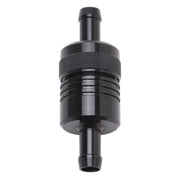 Edelbrock Fuel Filter Aluminum 3In X 01/ 1/8In 3/8In Inlet/Outlet Black Edelbrock Fuel Filters