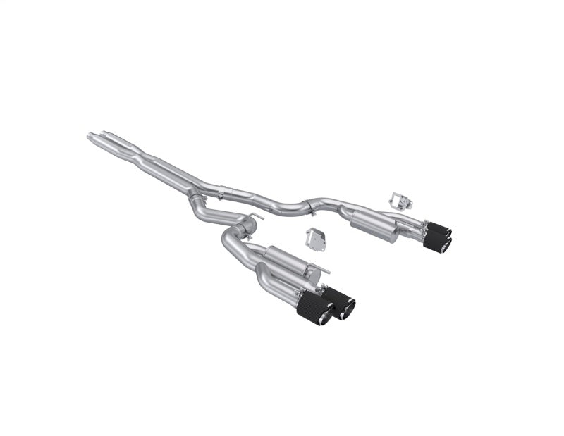 MBRP 2024+ Ford Mustang 5.0L T304 SS 3in Cat-Back Exhaust w/ Quad Carbon Fiber Tips (Valve Delete) MBRP Catback