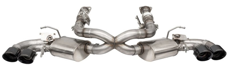 Corsa 2020-25 Corvette C8 3in Valved Cat-Back 4.5in Blk Quad Tips - Fits Factory Perf Exhaust w/ AFM CORSA Performance Catback
