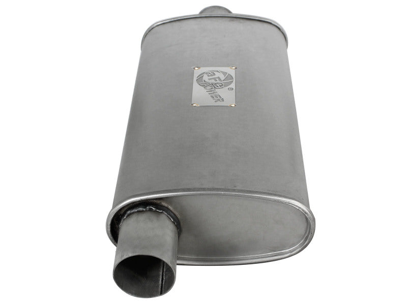 aFe Scorpion Replacement Alum Steel Muffler Double Layer 2-1/2in In/Out Center/Offset 18inL x9inW aFe Catback