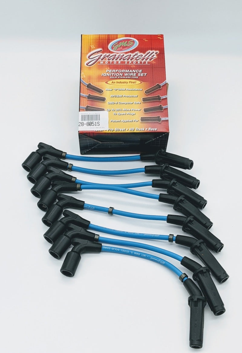 Granatelli 20-23 GM LT2 6.2L Straight Boot Hi-Perf Coil-Near-Plug Ignition Wire Connector Kit - Blue Granatelli Motor Sports Spark Plug Wire Sets