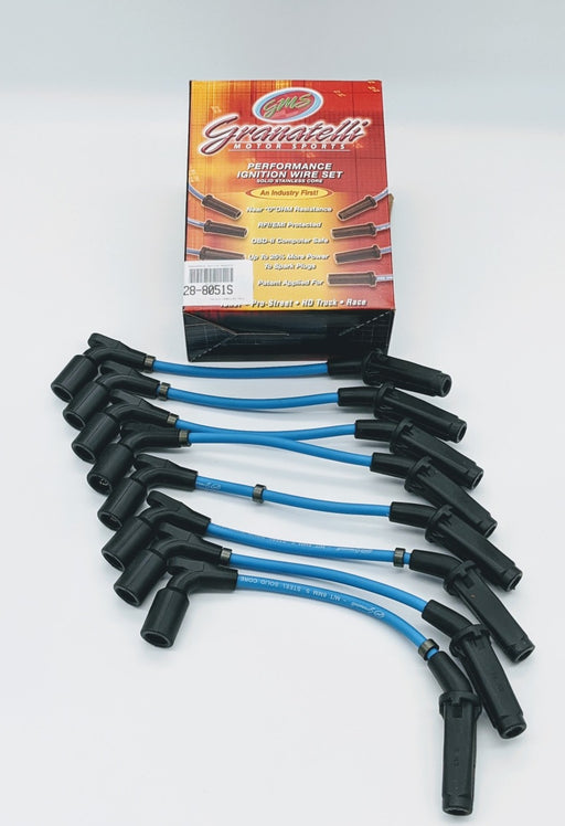 Granatelli 20-23 GM LT2 6.2L Straight Boot Hi-Perf Coil-Near-Plug Ignition Wire Connector Kit - Blue Granatelli Motor Sports Spark Plug Wire Sets