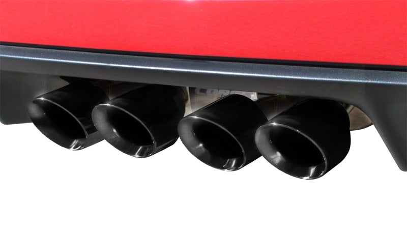 Corsa 09-13 Chevy Corvette 6.2L V8 2.5in Sport Cat-Back Dual Rear Exit w/Twin 4.0in Pol Pro-Ser Tips CORSA Performance Axle Back