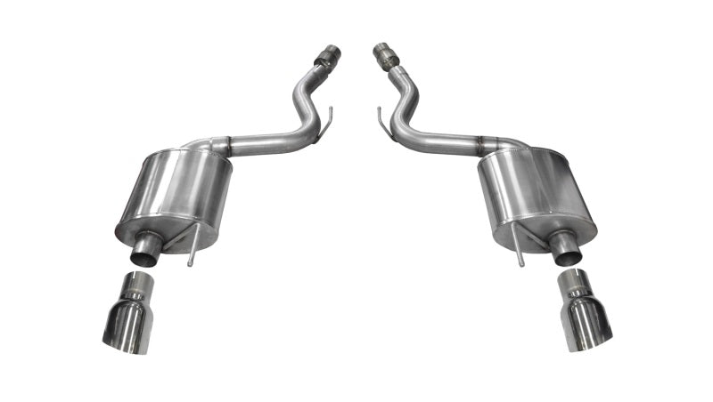 Corsa 2015-2017 Ford Mustang GT 5.0 3in Axle Back Exhaust Polish Dual Tips (Touring) CORSA Performance Axle Back