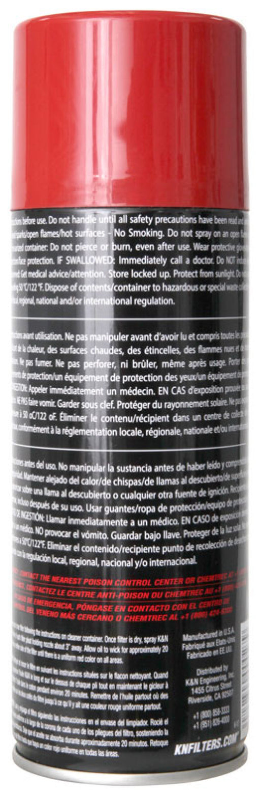 K&N 12.25 oz. Aerosol Air Filter Oil K&N Engineering Recharge Kits