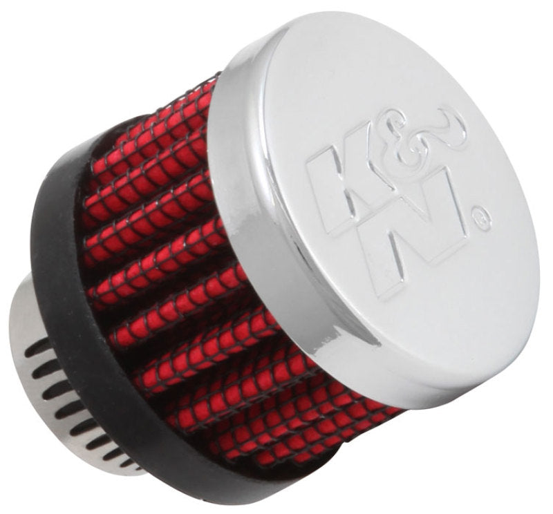 K&N Rubber Base Crankcase Vent Filter - 0.55in Flange ID 1.375in OD 1.125in Height K&N Engineering Air Filters - Universal Fit