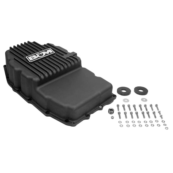B&M HI-TEK DEEP TRANSMISSION PAN - Black 71399 B&M Autoparts
