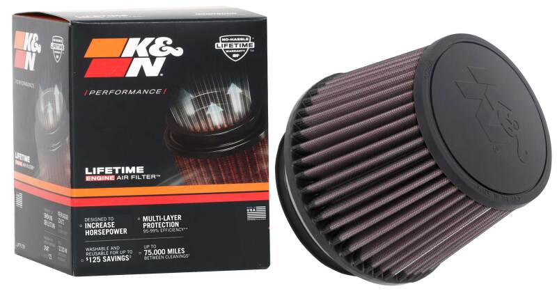K&N Filter Universal X Stream Clamp-On 4-1/2in Flange 5-7/8in Base 4-1/2in Top 4-1/2in Height K&N Engineering Air Filters - Universal Fit