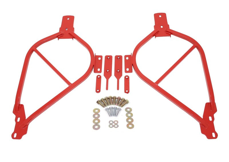 BMR 14-17 Chevy SS Sedan Bolt-On Subframe Connectors - Red BMR Suspension Chassis Bracing