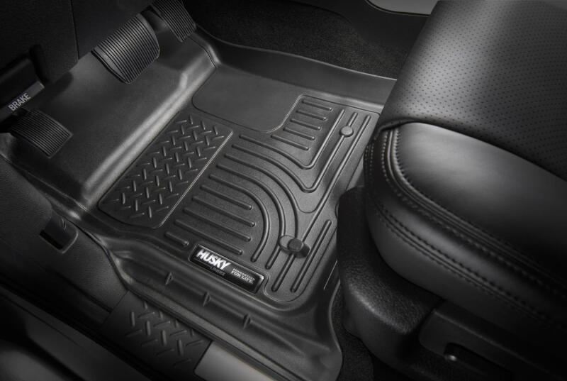 Husky Liners 15 Ford SuperDuty Super/Crew Cab WeatherBeater Center Hump Black Floor Liner Husky Liners Floor Mats - Rubber