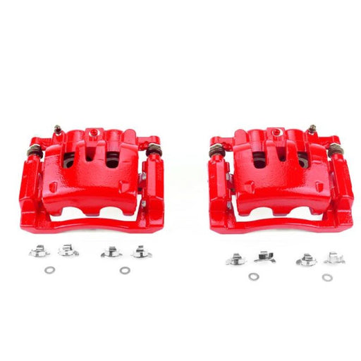 Power Stop 08-12 Ford F-250 Super Duty Rear Red Calipers w/Brackets - Pair PowerStop Brake Calipers - Perf