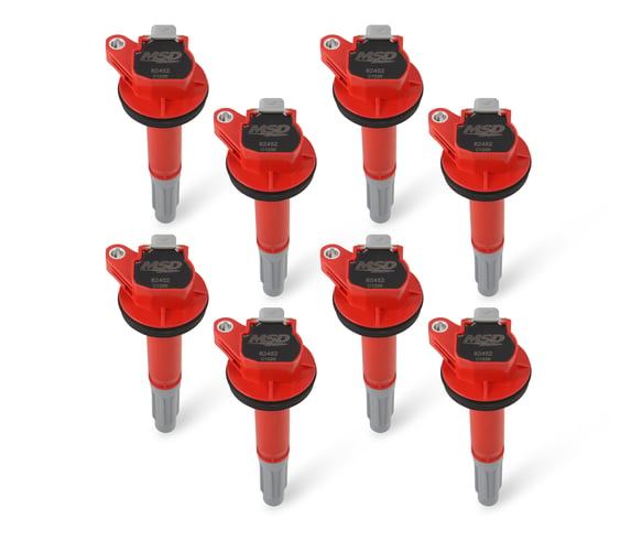 MSD Ignition Coil - Blaster - Ford Shelby GT350/500 5.2L V8 - Red - 8-Pack 824528 MSD Autoparts