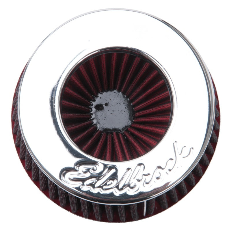 Edelbrock Air Filter Pro-Flo Series Conical 6 7In Tall Red/Chrome Edelbrock Air Filters - Universal Fit