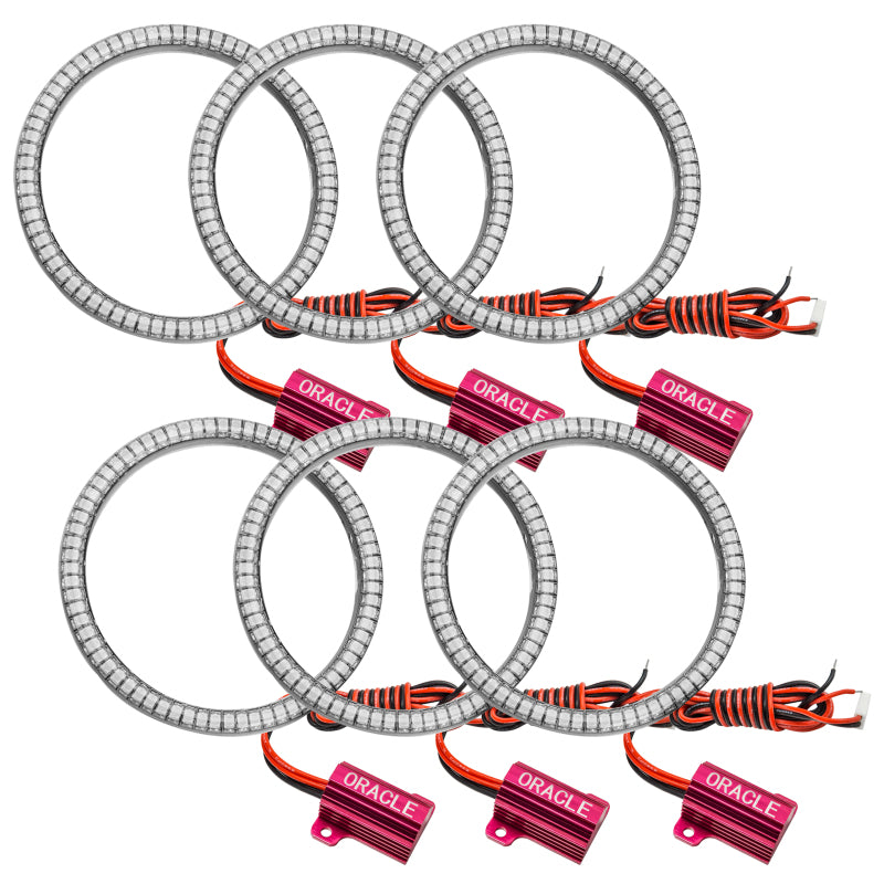 Oracle Ultima GTR LED Waterproof Tail Light Halo Kit - 6 Rings - Red ORACLE Lighting Fog Lights