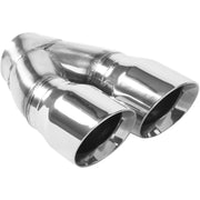MagnaFlow Double Wall 3in Dual Round Polished Tip 2.25in Inlet Magnaflow Catalytic Converter Universal