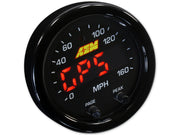 AEM X-Series 0-160 MPH Black Bezel w/ Black Face GPS Speedometer Gauge AEM Gauges