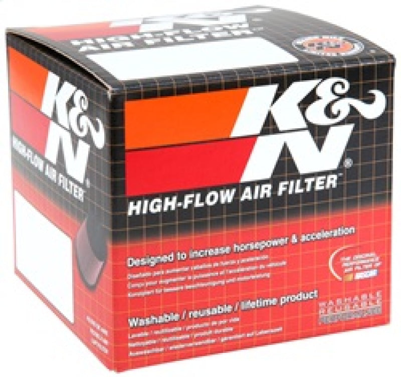 K&N Filter Universal Rubber Filter - Round Straight 1.688in Flange ID x 3in OD x 4in Height K&N Engineering Air Filters - Universal Fit