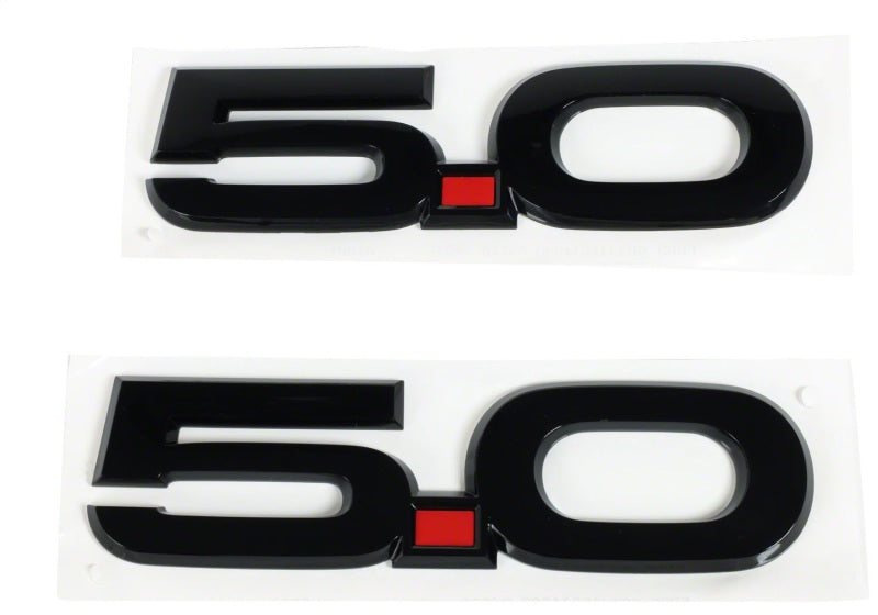 Ford Racing 15-17 Ford Mustang 5.0L Fender Emblem Black Ford Racing Other Body Components