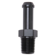 Edelbrock Hose End Straight 1/4In NPT to 3/8In Barb Black Anodize Edelbrock Fittings