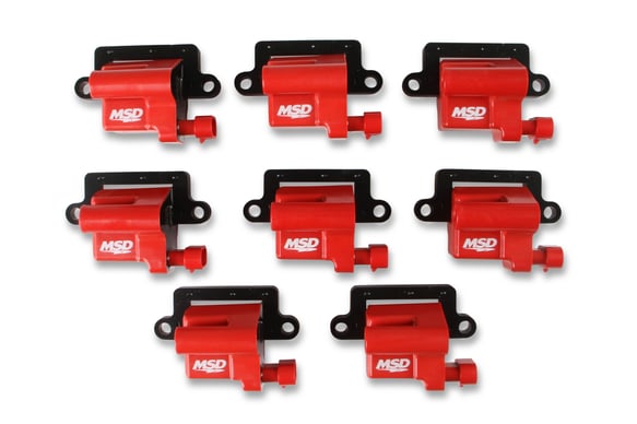 MSD Ignition Coil - GM LS Blaster Series - L-Series Truck Engine - Red - 8-Pack 82648 MSD Autoparts