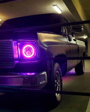 Oracle 7in High Powered LED Headlights - Black Bezel - ColorSHIFT - BC1 ORACLE Lighting Headlights