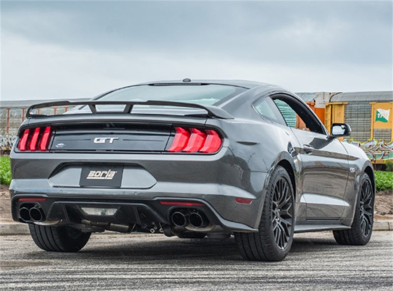 Borla 2018 Ford Mustang GT 5.0L AT/MT 3in ATAK Catback Exhaust Black Chrome Tips w/ Valves Borla Catback
