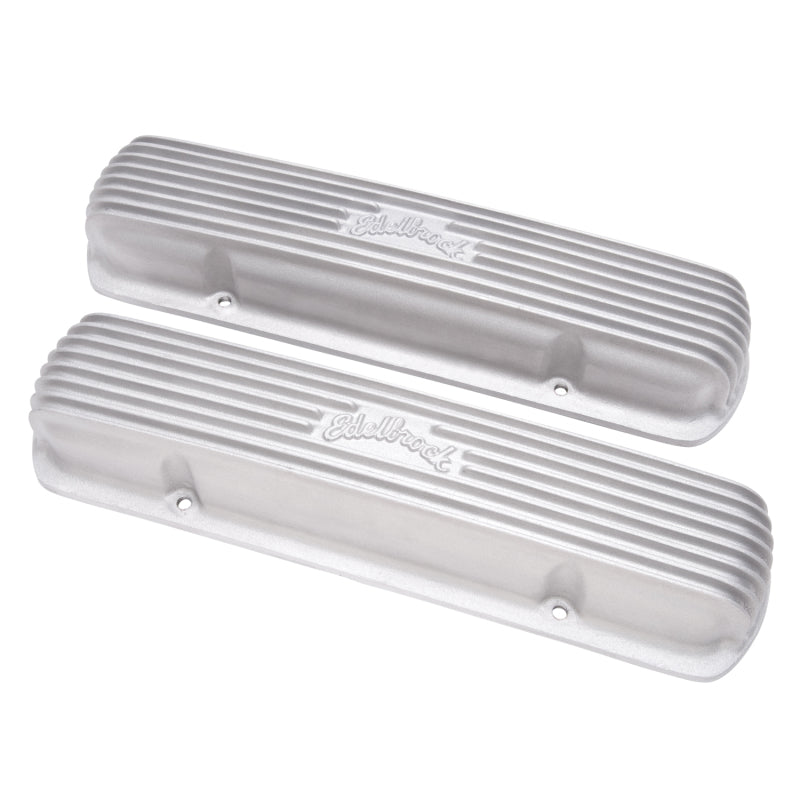 Edelbrock Valve Cover Classic Series Pontiac 1962-1979 301-455 CI V8 Satin Edelbrock Valve Covers