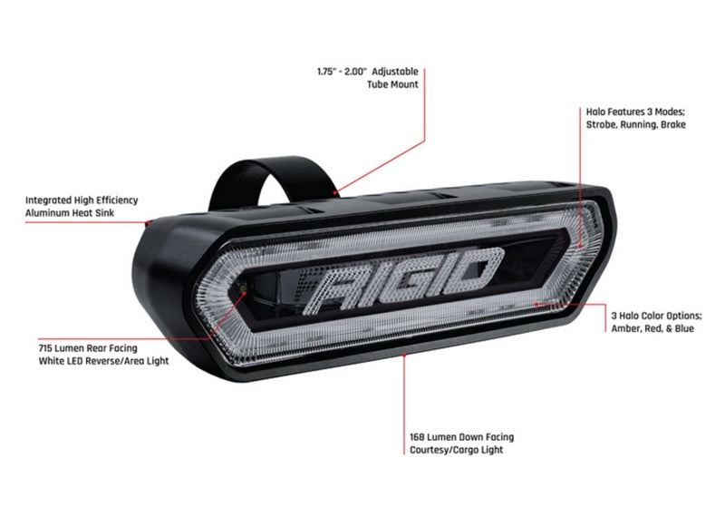 Rigid Industries Chase Tail Light Kit w/ Mounting Bracket - Amber Rigid Industries Tail Lights