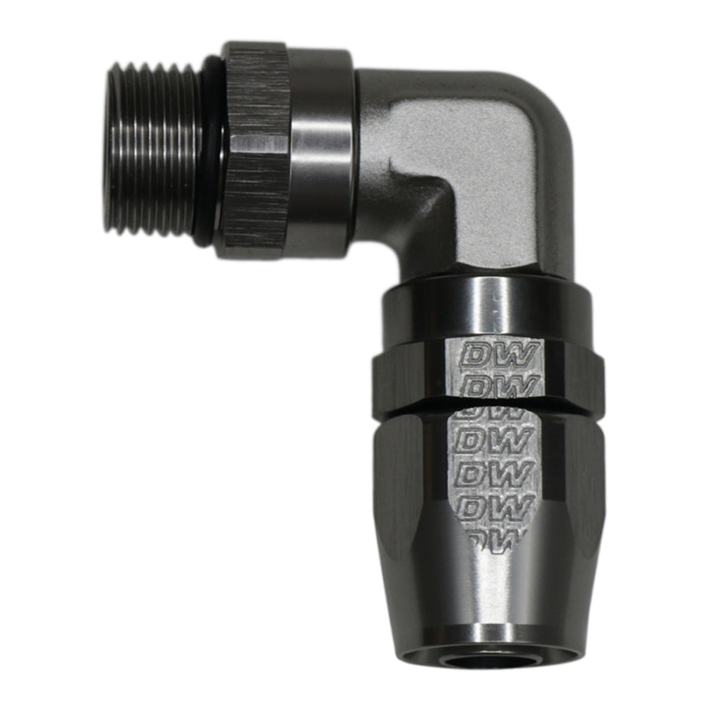DeatschWerks 10AN ORB Female Swivel 90-Degree Hose End CPE - DW Titanium DeatschWerks Fittings