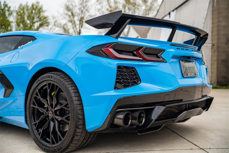 Corsa 20-25 Chevrolet Corvette C8 RWD 3in Xtreme Cat-Back Exhaust w/4.5in Carbon Fiber Black PVD Tip CORSA Performance Catback