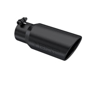 MBRP Universal Tip 4in OD 3in Inlet 10in Length Angled Rolled End Black MBRP Tips