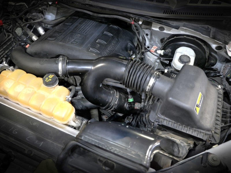 aFe 15-16 Ford F150 V6 3.5L Turbo Inlet Pipes - Black aFe Intercoolers