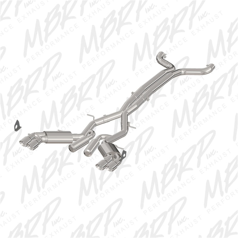 MBRP 2016+ Chevy Camaro SS 6.2L 3in Dual Cat-Back Quad Tip Exhaust Street Version w/ SS T409 Tips MBRP Catback