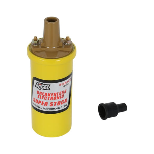 ACCEL Ignition Coil - SuperStock - Breakerless Electronic Coil - Yellow 8145ACC ACCEL Autoparts