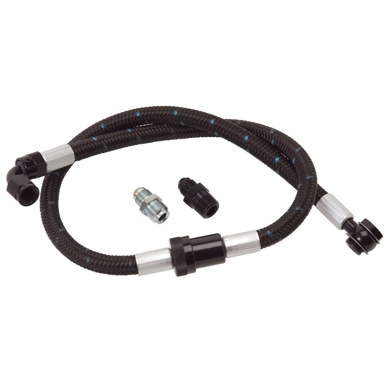 Edelbrock Fuel Hose Assembly w/ Street Filter SBC Proclassic Finish Edelbrock Fuel Filters