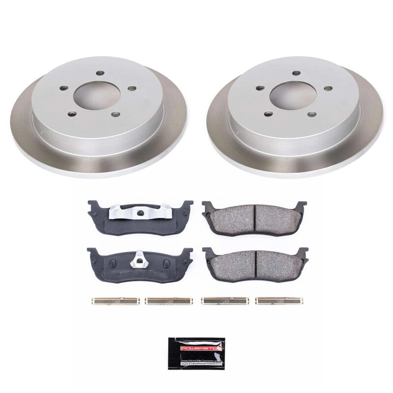 Power Stop 00-02 Lincoln Navigator Rear Semi-Coated Rotor Kit PowerStop Brake Kits - Performance Blank