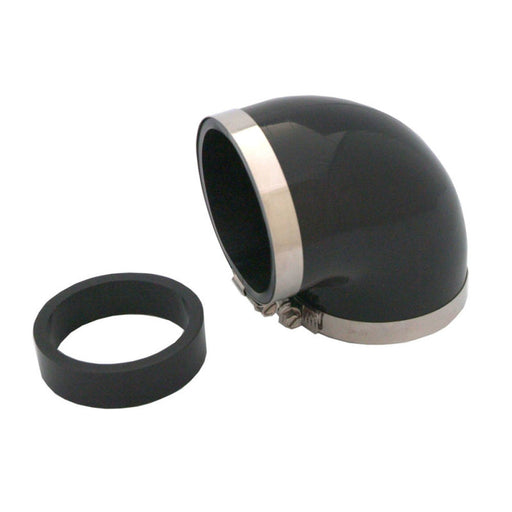 Spectre Coupler Elbow Reducer 3in. / 90 Degree w/2.5in. Insert (PVC) - Black Spectre Silicone Couplers & Hoses