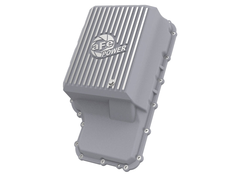 aFe 20-21 Ford Truck w/ 10R140 Transmission Pan Raw POWER Street Series w/ Machined Fins aFe Diff Covers
