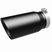 MagnaFlow Tip Stainless Black Coated Single Wall Round Single Outlet 6in Dia 5in Inlet 13in L Magnaflow Tips