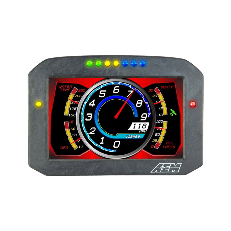AEM CD-7LG Carbon Logging Flush Digital Dash Display w/ Internal 20Hz GPS & Antenna AEM Gauges
