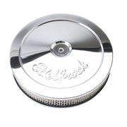 Edelbrock Air Cleaner Pro-Flo Series Round Steel Top Paper Element 10In Dia X 3 5In Chrome Edelbrock Air Filters - Universal Fit