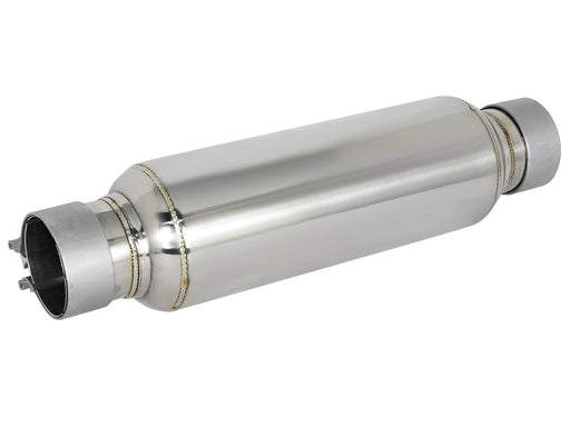 aFe MACH Force-Xp Resonator 2-1/2 IN Inlet/Outlet x 4 IN Dia. x 12 IN Body x 15 IN Overall Length aFe Resonators