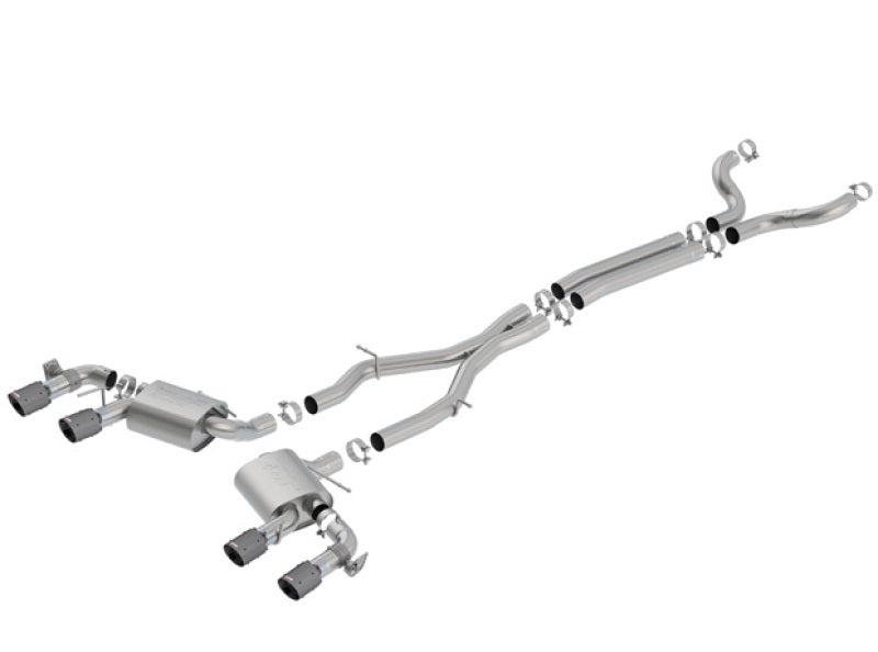 Borla 17-18 Chevrolet Camaro ZL1 6.2L V8 S Type Catback Exhaust w/ Dual Mode Valves CF Black Anod Borla Catback