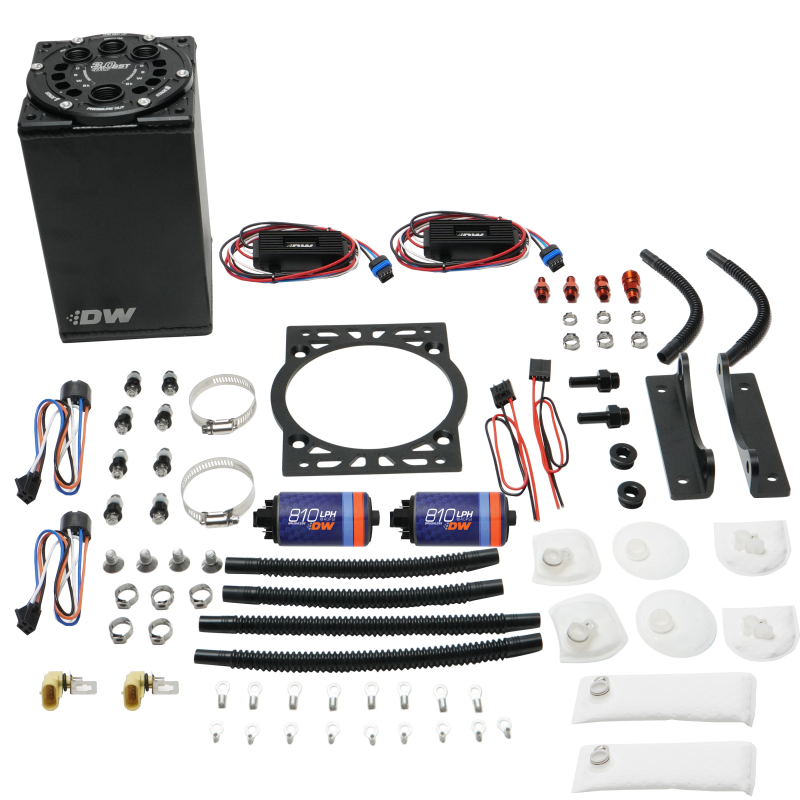 DeatschWerks 3.0L Staged Surge Tank w/ DW810 Fuel Pumps DeatschWerks Surge Tanks