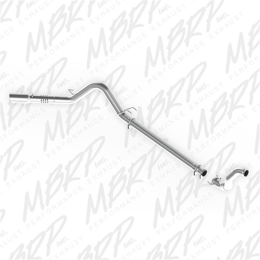 MBRP 08-10 Ford 6.4L F250/350/450 4 inch Filter Back Single Side Exit Aluminum and Down Pipe MBRP Downpipe Back