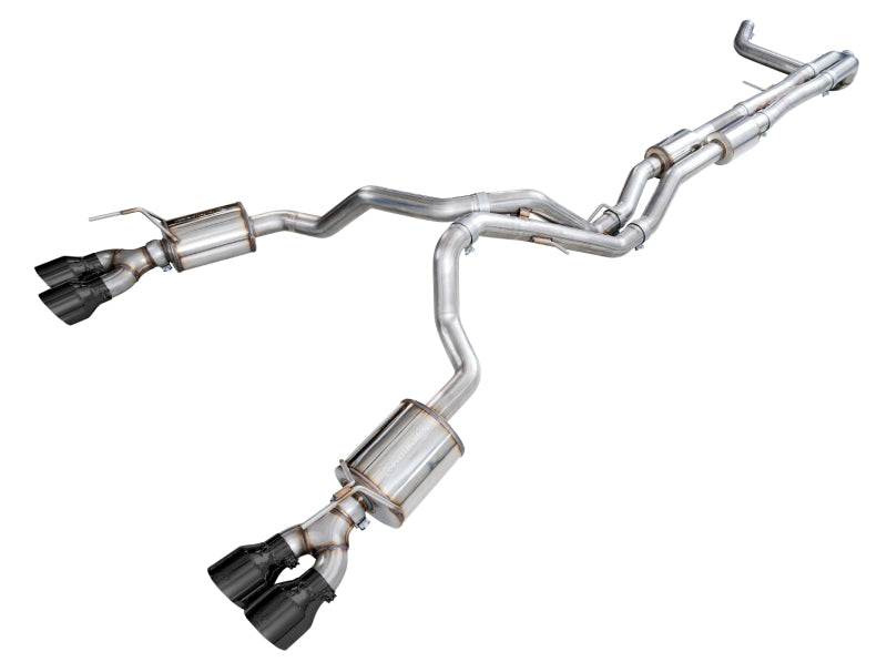 AWE Tuning 2021+ Cadillac Escalade 6.2L 0FG Dual Exit Exhaust System w/ 5in Diamond Blk Tips AWE Tuning Catback