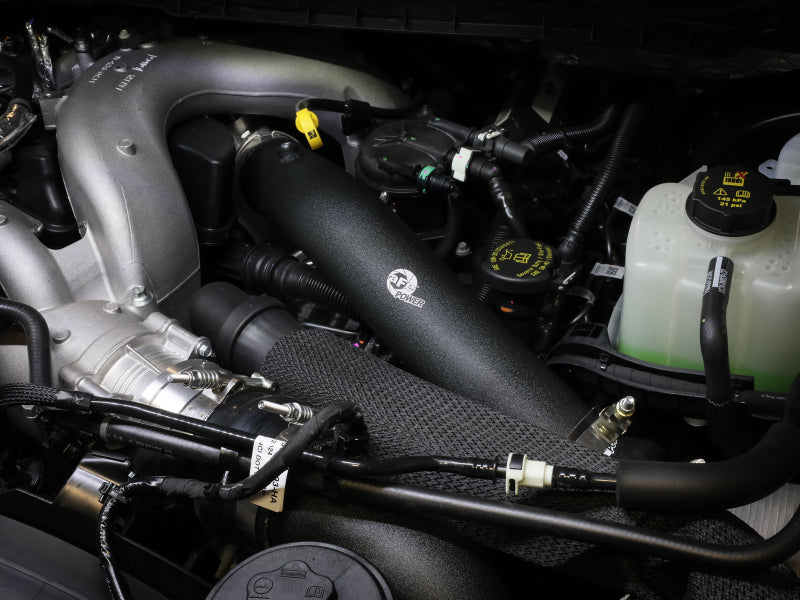 aFe 23-24 Ford Diesel Trucks V8-6.7L (td) BladeRunner 3in. Aluminum Hot Charge Pipe - Black aFe Intercoolers