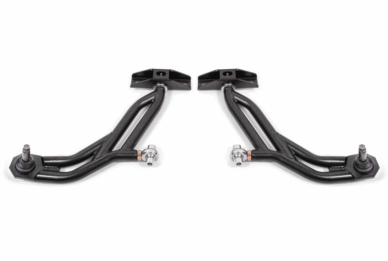 BMR 10-14 Ford Mustang Adj. Lower A-Arms w/ Delrin/Rod End / 19mm Tall Ball Joint - Black Hammertone BMR Suspension Control Arms