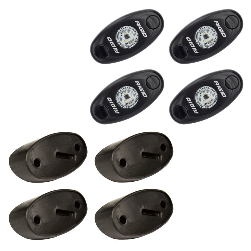 Rigid Industries Rock Light Kit- Red (4 lights) Rigid Industries Sidemarkers & Indicators